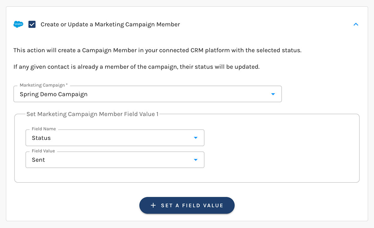 Paminga – Create Salesforce Campaign Members
