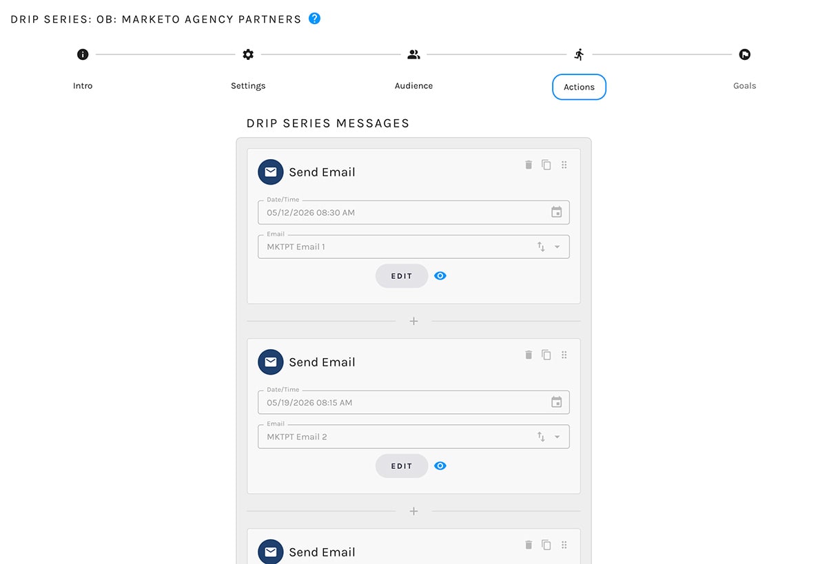 Drip Series messages screenshot