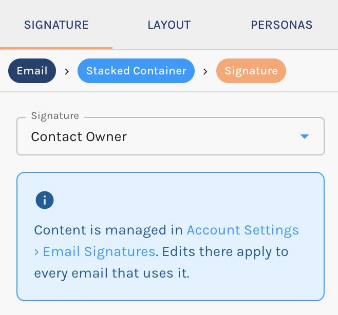 Signature Element Settings
