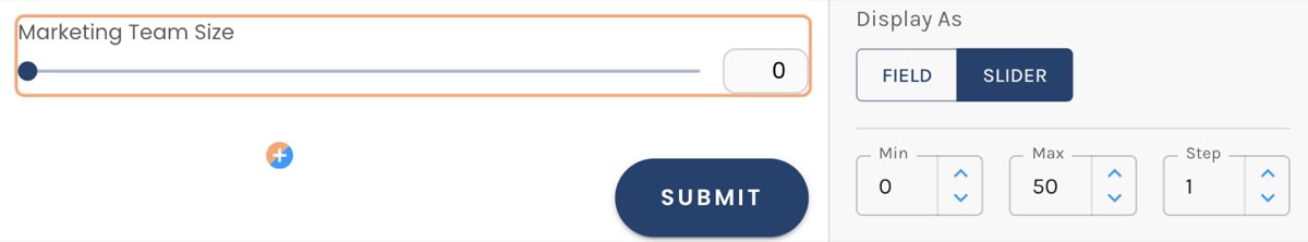 Number Field Displayed as a Slider
