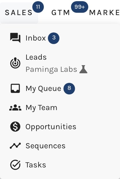 Sales Menu