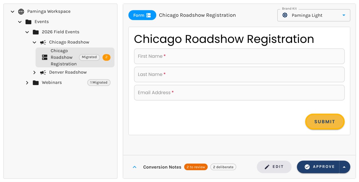 Migration Center form review