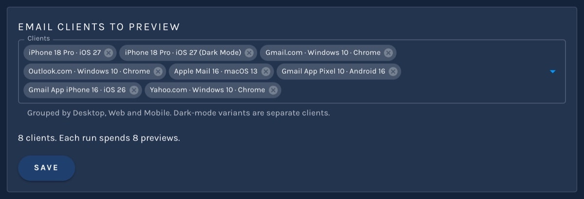 Paminga – Email Clients to Preview