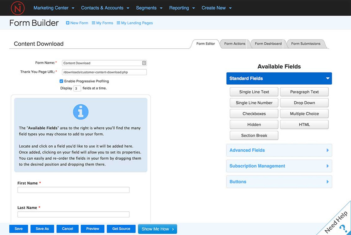 drag and drop form builder