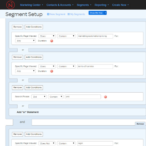 Net-Results list segmentation