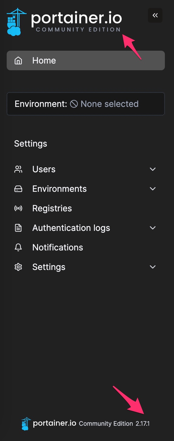Portainer Version Updated - GUI