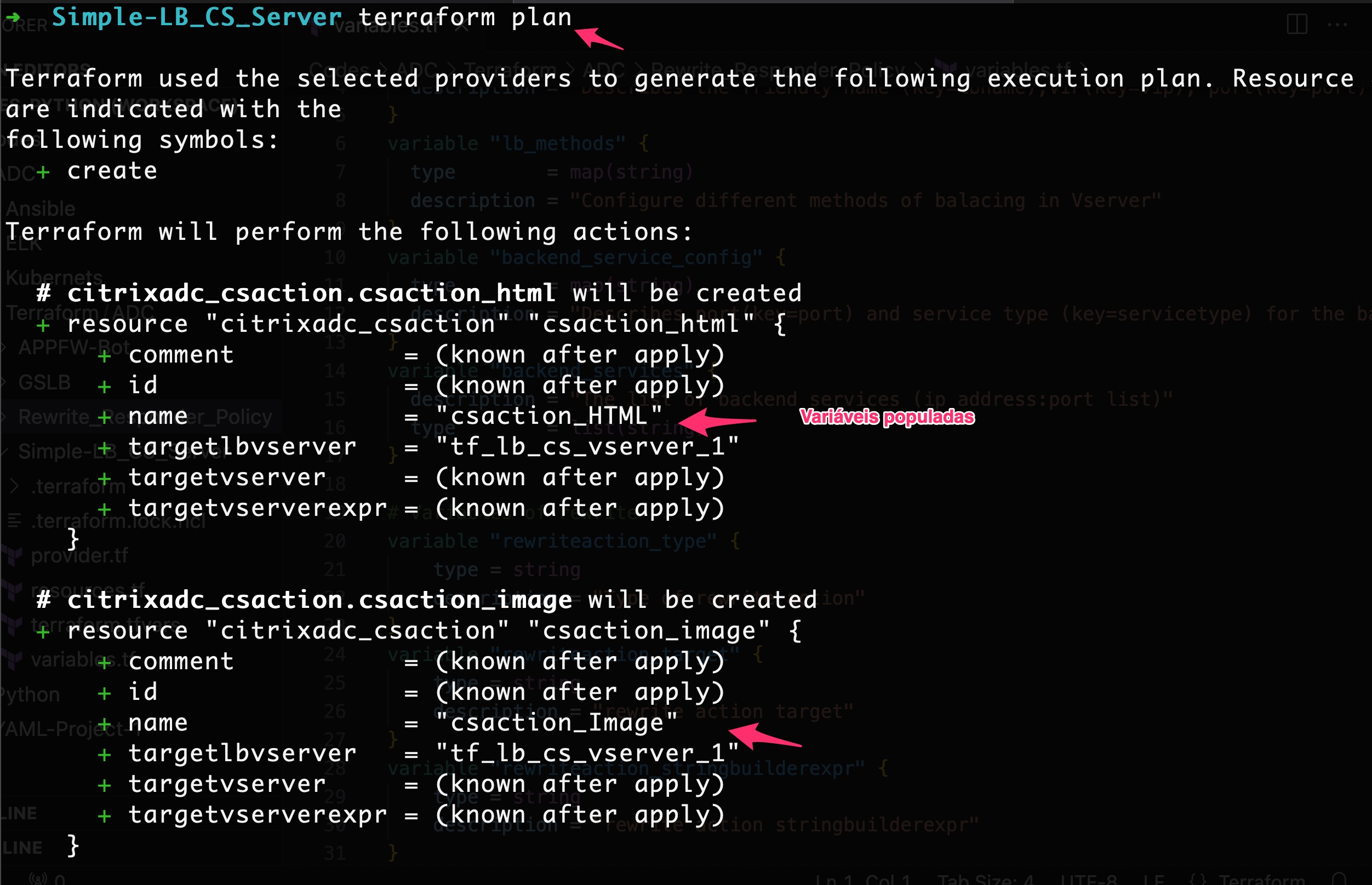 Execução do Terraform Plan