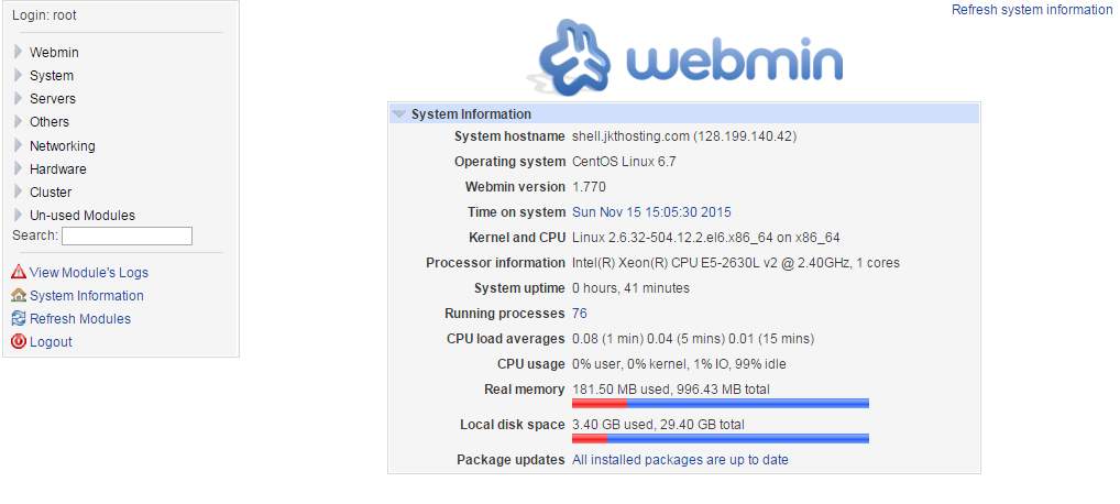 Install Webmin CentOS 6