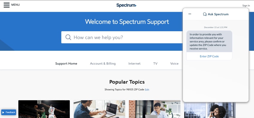 Charter Spectrum AI Chatbot