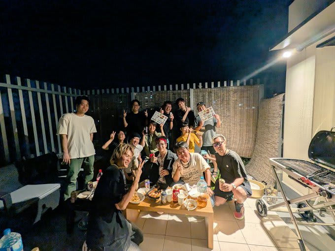 入退場自由！もくもく会&BBQ@不思議な宿の様子