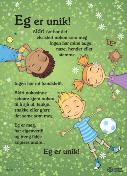Eg er unik, plakat 50x70 cm