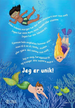 Jeg er unik, stor plakat 70x100 cm