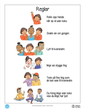 Regelplakat, nynorsk.