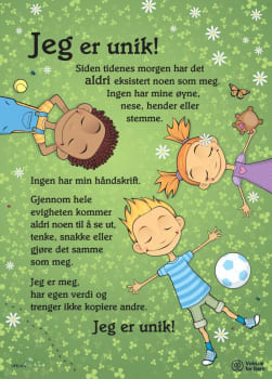 Jeg er unik, plakat 50x70 cm