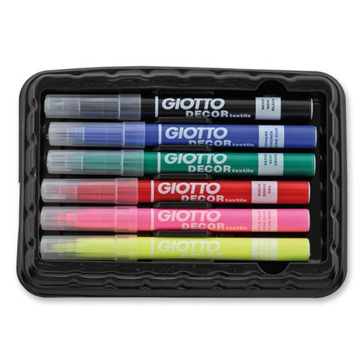 GIOTTO Tekstilpenn. 6 STK.