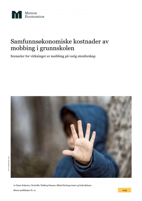 Samfunnsøkonomiske kostnader av mobbing i grunnskolen