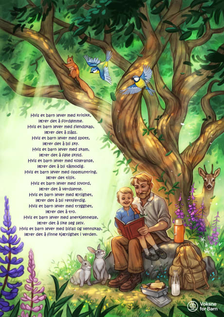 Hvis et barn lever med kritikk, plakat 50x70 cm