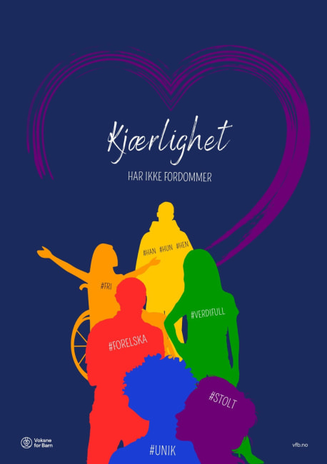 Kjærlighet har ikke fordommer, plakat 70x100 cm