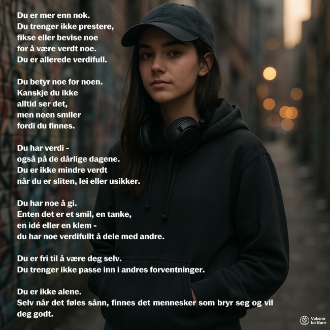 Plakat "Verdifull" - Jente