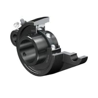 Flenslager 2-hulls ovalt Ø35, (130mm s-s)