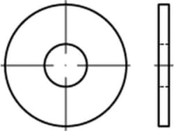 Skive, stor utv. diameter DIN 9021