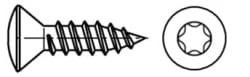 Plateskrue, nedsenkbar, torx, ISO 14587