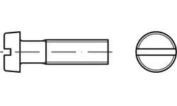 Maskinskrue med sylinderhode flatt spor, DIN 84