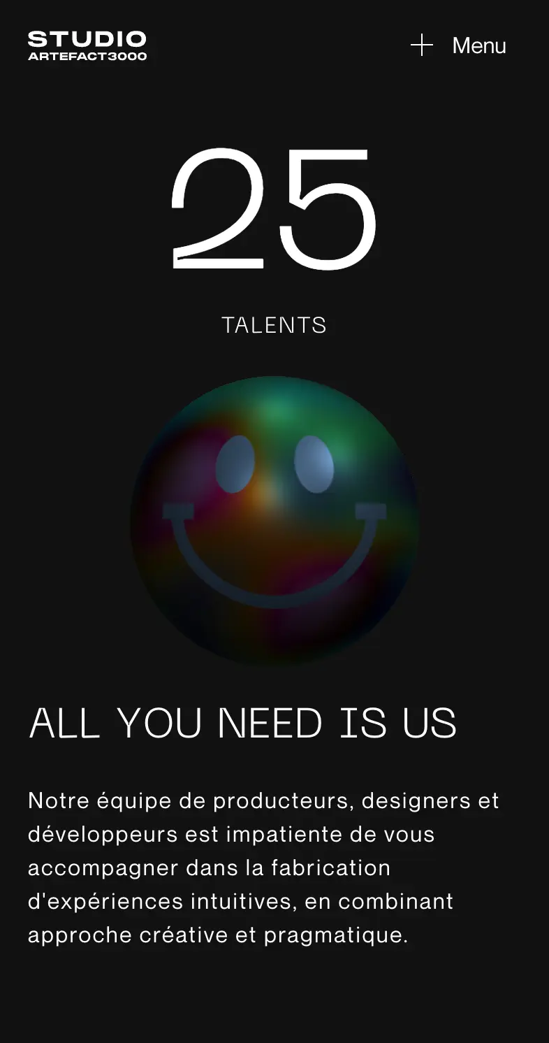 smartphone view of the study case