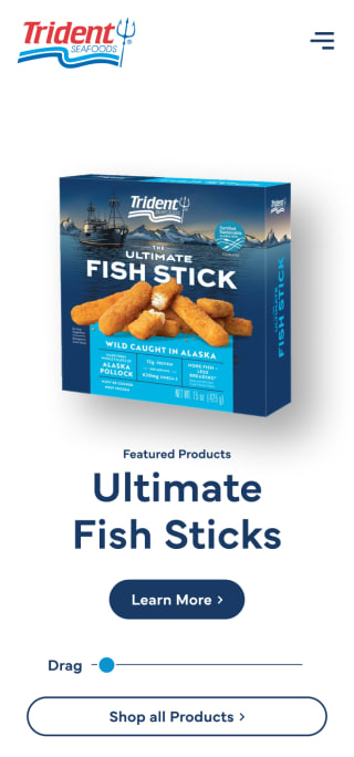 Trident Seafoods featured Product carousel