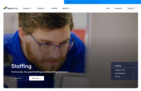 Sigma Design Staffing Page Hero