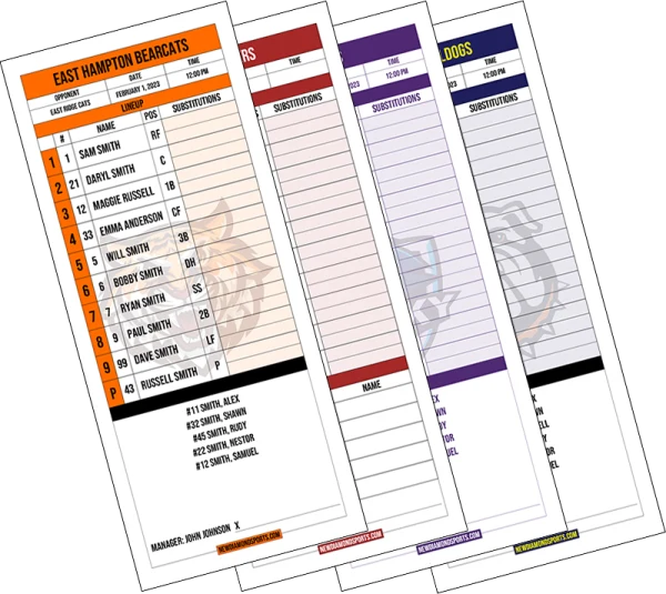 Custom Wristband Signs, Dugout Cards, Lineup Cards and More by New Diamond  Sports