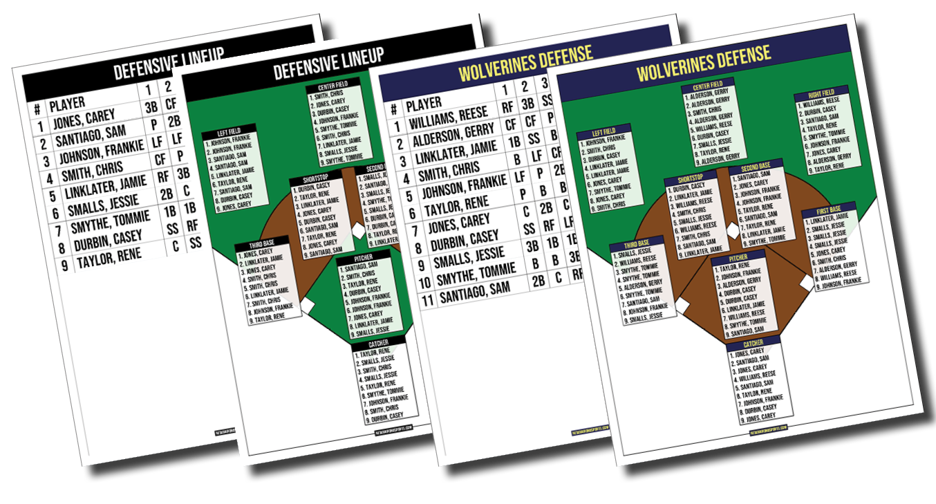 Custom Wristband Signs, Dugout Cards, Lineup Cards and More by New Diamond Sports