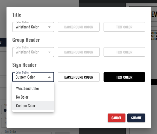 Color Options