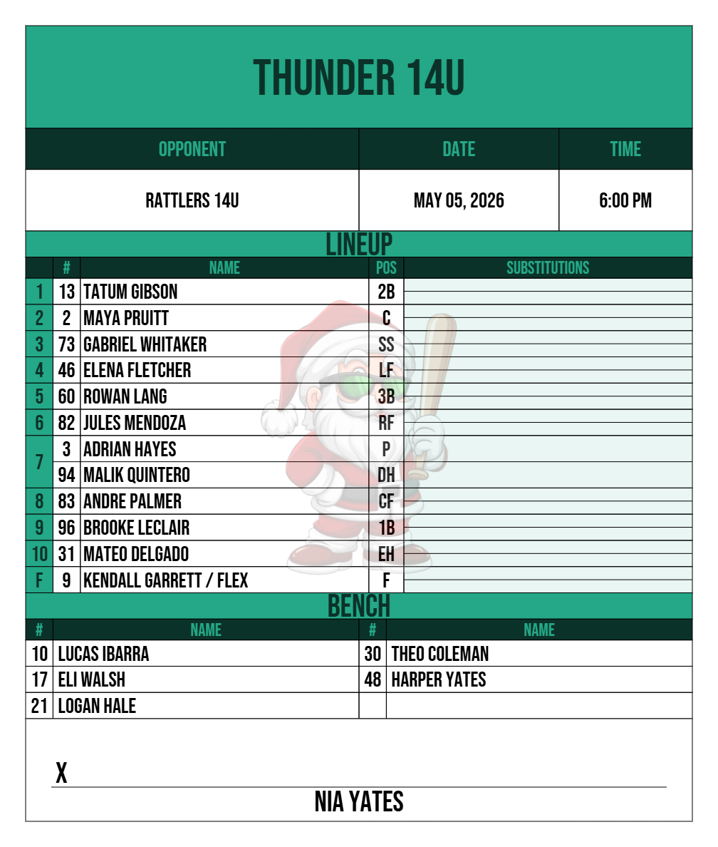 Lineup Cards featured 2