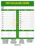 Green and yellow dugout card with blank home and away nine-spot batting orders, bench, roster list and a faded flaming ball watermark