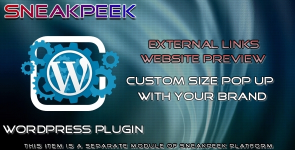 SneakPeek WP Plugin