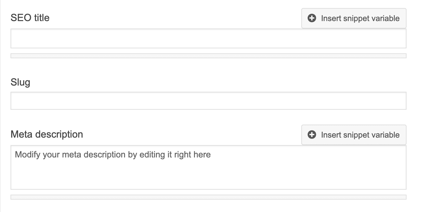 Screenshot of Yoast's metadata input