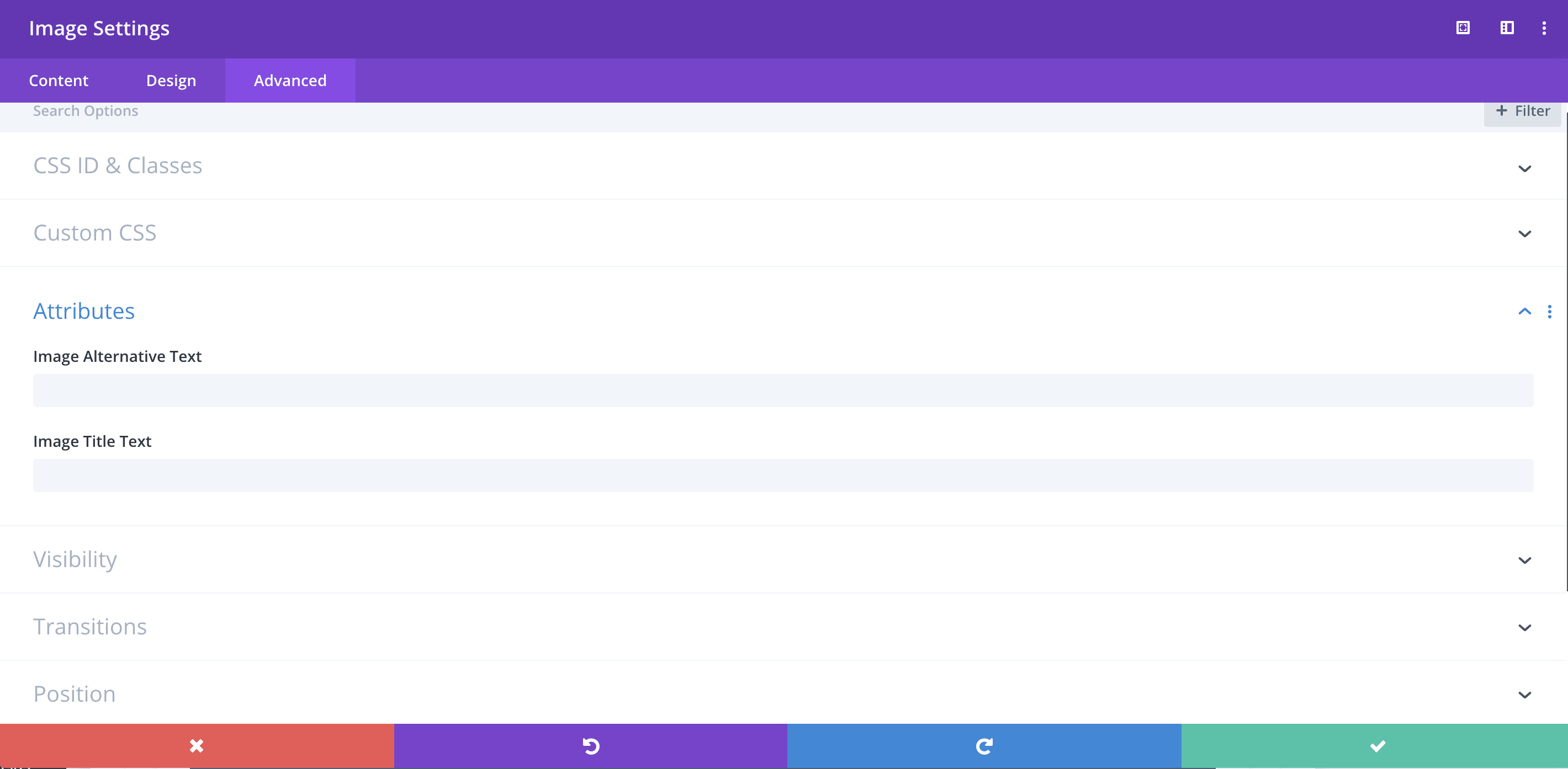 Screenshot of adding alt text in Divi
