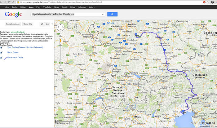 Google Maps Route Buchen Caorle