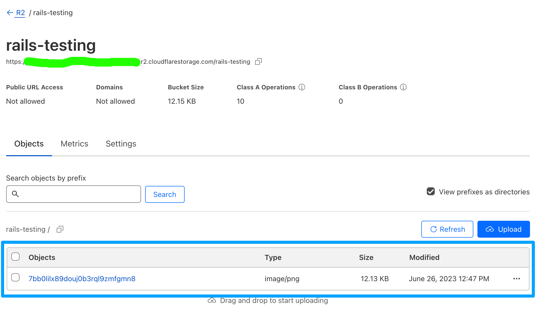 Cloudflare R2 Bucket Details