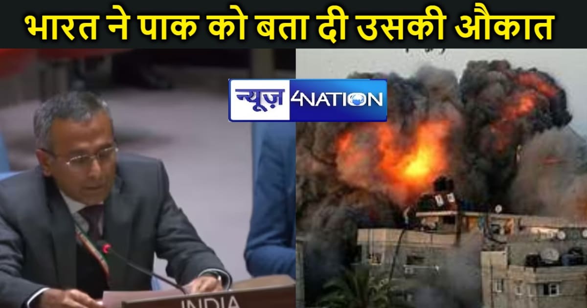 कश्मीर पर संयुक्त राष्ट्र में बोल रहा था पाक और भारत ने कर द