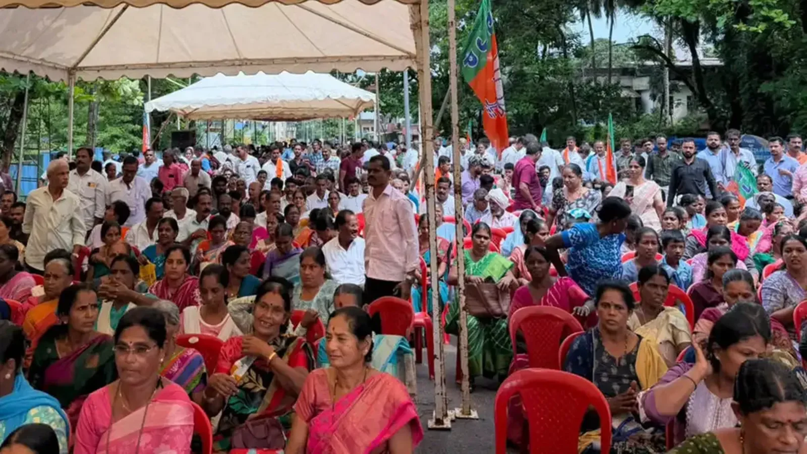 karkala bjp protest against congress government 2