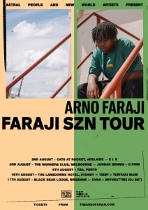 Arno Faraji announces FARAJI SZN Tour
