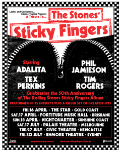 Phil Jamieson The Stones, Sticky Fingers album theatre tour.