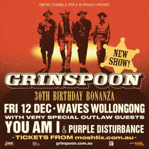 GRINSPOON ADD WOLLONGONG SHOW TO THEIR 30th BIRTHDAY BONANZA