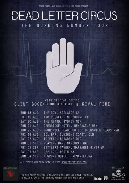 Dead Letter Circus - The Burning Number tour this August