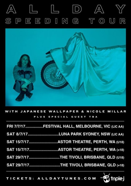 Allday Announces 'Speeding' Tour