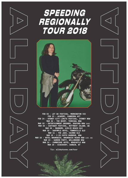 Allday Announces 'Speeding Regionally' National Tour