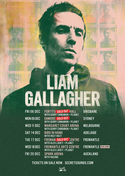 Planet announced as support for Liam Gallagher Aus Tour