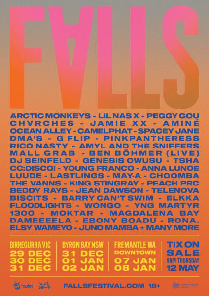 Anna Lunoe, YNG Martyr & 1300 Announced on Falls Festival